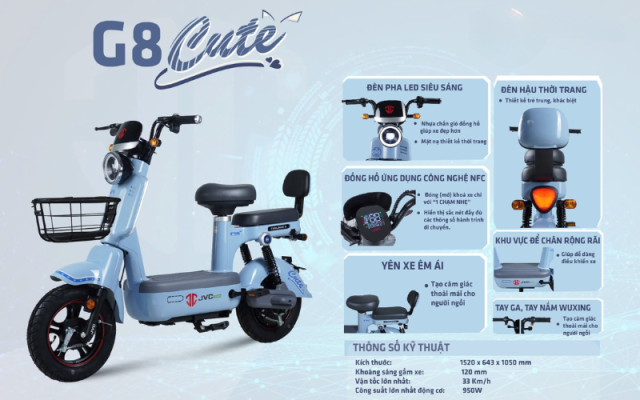 Xe đạp điện JVC G8 Cute Mini